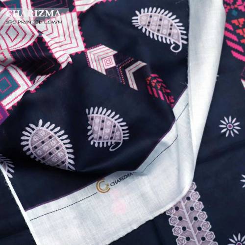 3 pcs premium charizma lawn suit