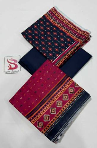 Bin saeed 3 pcs lawn suit