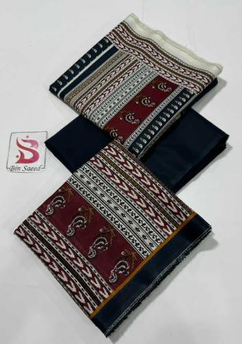 Bin saeed 3 pcs lawn suit