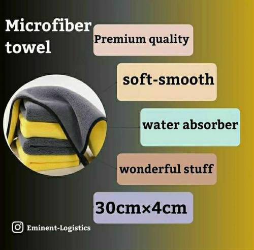 microfiber towel 4 pieces yellow/gray 30cm x 40cm