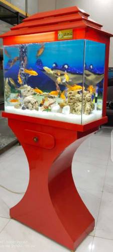 Red Wooden Aquarium