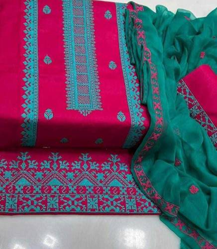 Cross Stitched. Lawn Cotton