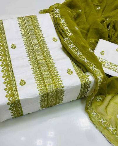 Cross Stitched. Lawn Cotton