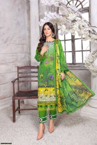 summer lawn girls lawn unstiched suit ladies lawn 3 piece suit  suit