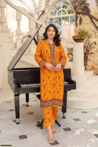 2 piece women lawn  suit unstiched lawn suit lawn suit for girls mmbk