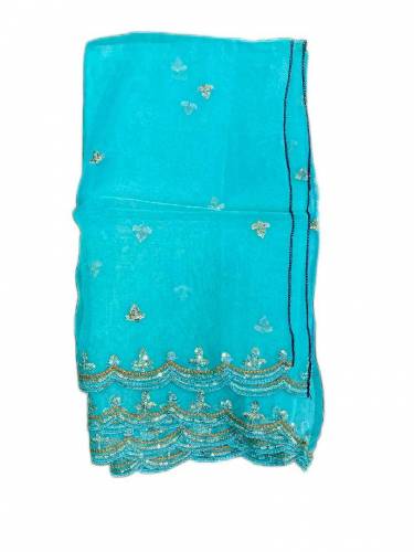 3pcs 'women' stitched  organza 3pc fancy Embroidery Sahara rubata 