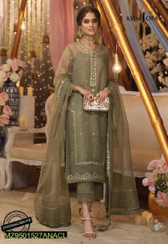 3pcs luxury wedding unstitched suit
