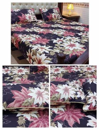 3 pieces crystal cotton bedsheets 