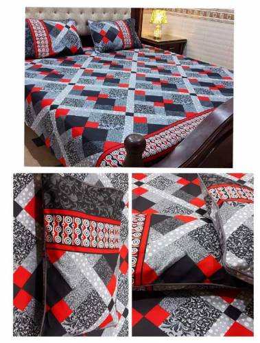 3 pieces crystal cotton bedsheets 