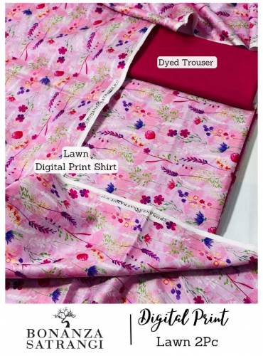 *Bonanza Satrangi, Khaadi and Sapphire All Over Lawn 2Pc 