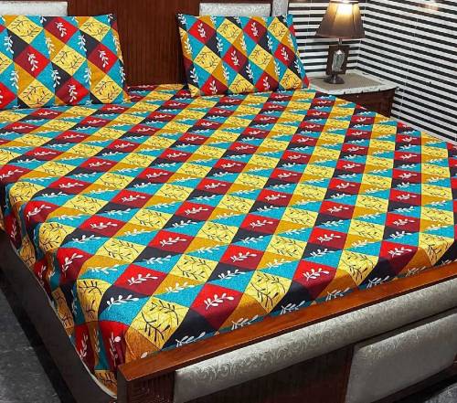 3 pieces crystal cotton bedsheets 