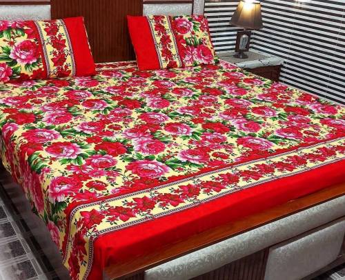 3 pieces crystal cotton bedsheets 
