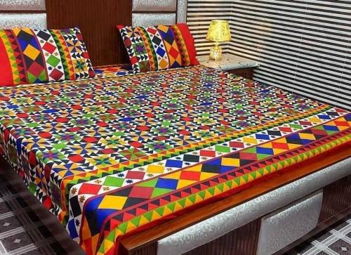3 pieces crystal cotton bedsheets 