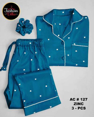 * 💠*Silk night suit for women With Ponytail*