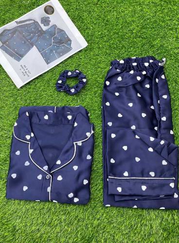 * 💠*Silk night suit for women With Ponytail*