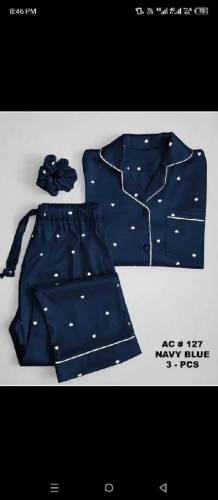 * 💠*Silk night suit for women With Ponytail*