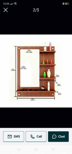 Dressing Table with mirror and shelves 