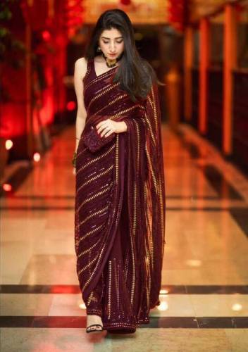 Complete Chiffon Saree For Girls/Wonen