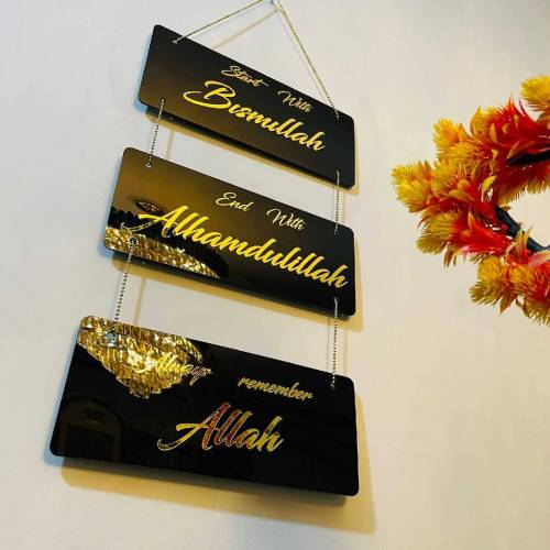 golden aceylic decor
