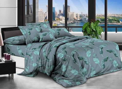 King Size Cotton Bedsheet Set with Pillow Covers -