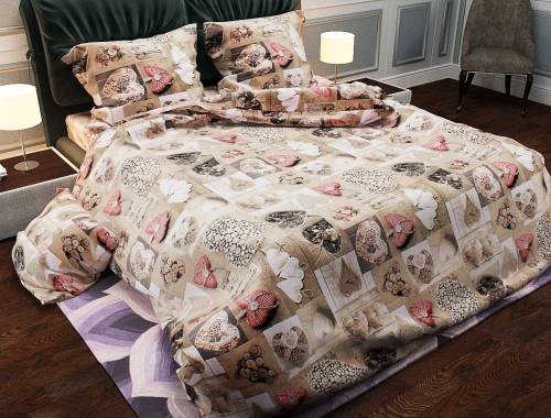 King Size Cotton Bedsheet Set with Pillow Covers -