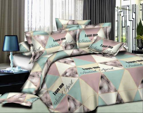 King Size Cotton Bedsheet Set with Pillow Covers -