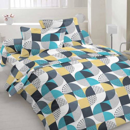 King Size Cotton Bedsheet Set with Pillow Covers -