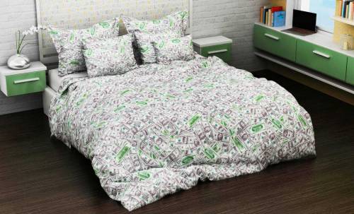King Size Cotton Bedsheet Set with Pillow Covers -