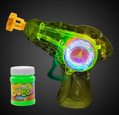 LED Bubble Gun With Bubble Soap 