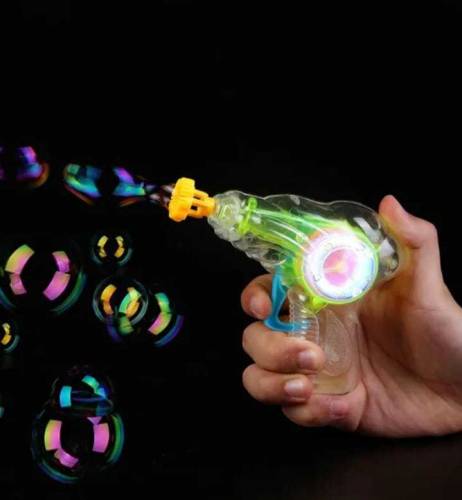 LED Bubble Gun With Bubble Soap 