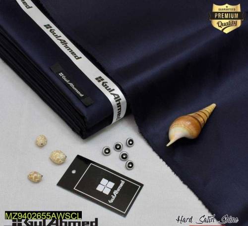 Gul Ahmed brand men's unstiched silk plain suit (free home delivery)