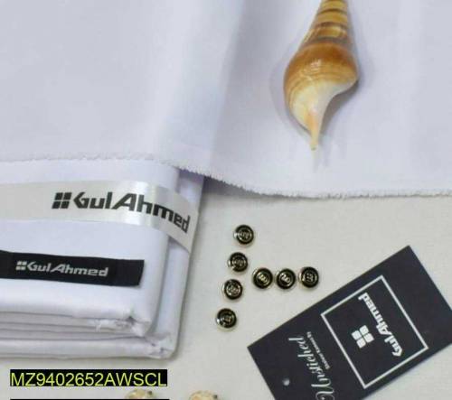 Gul Ahmed brand men's unstiched silk plain suit (free home delivery)