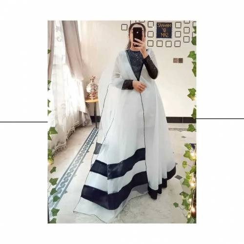 Newly launched White Diana Maxi with trousers & Dupatta 