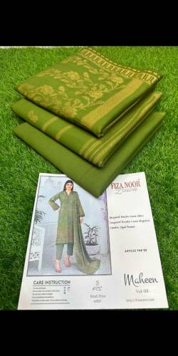 Fiza Noor 💯 Original 3pc Jacquard lawn 