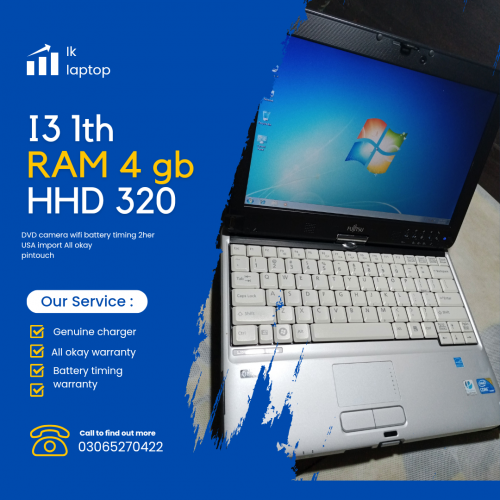 HP i3 1th generation RAM 4 gb HHD 320gb All brand available