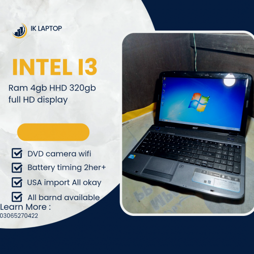HP i3 1th generation RAM 4 gb HHD 320gb All brand available