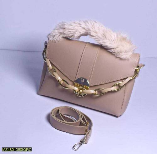 Wimens chunky chain purse with Fur