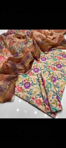 premium quality swiss lawn fabric digital printed suit 