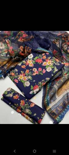 premium quality swiss lawn fabric digital printed suit 