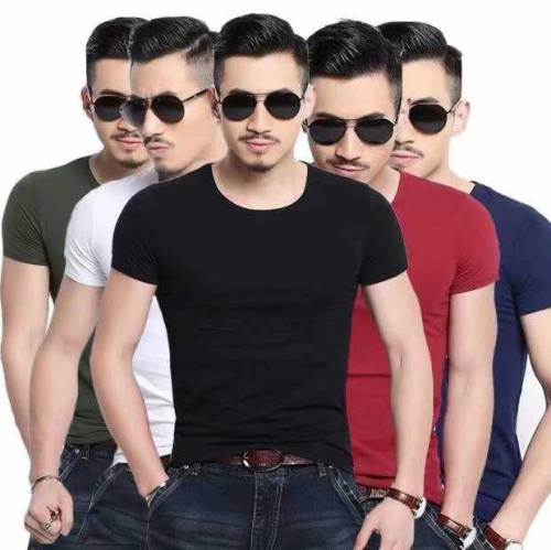 PACK OF 5 PIECE'S ROUND NECK COTTON TEE SHIRT