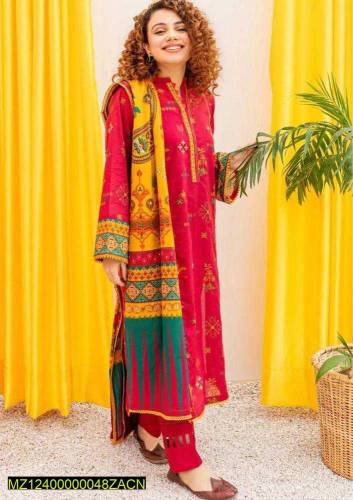 imbroided Unstitched suit summer for women free home delivery