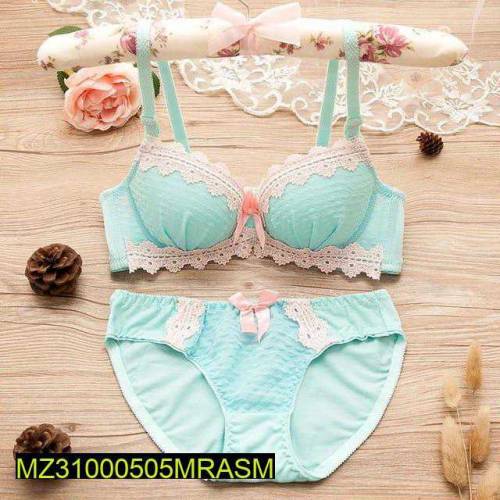 *Product Name*: Cotton Net Lace Work Padded Bikini Set