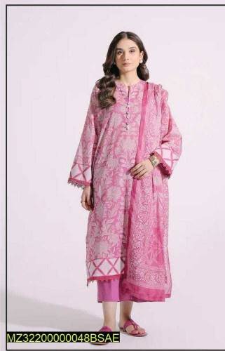 3PC Zarmeen Emaan Printed unstitched lawn suit