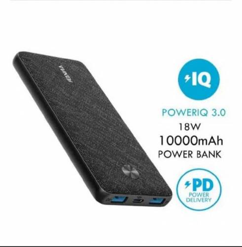 ANKER POWER CORE IllSense 10,000mAh 18W 2USB-A Ports, 1 USB-CPort. 