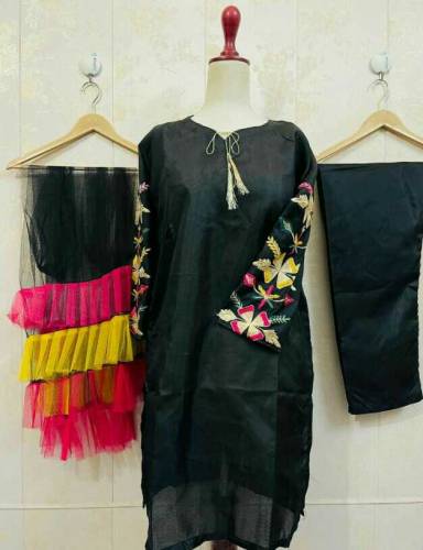 •  Fabric: Silk•  Available Size: Standard•  Shirt: (Chest: 20 Inches,