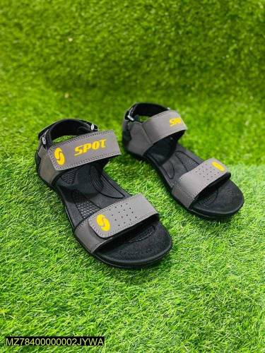 Men's Rexine Casual Sandals, Grey