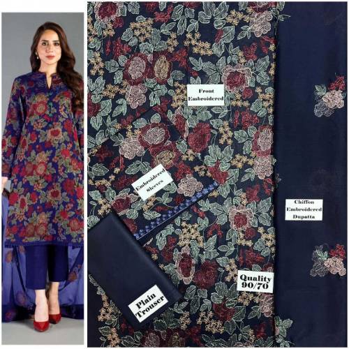 Front Full Embroidered