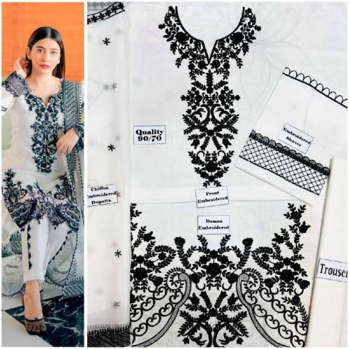 Front Full Embroidered