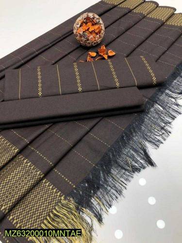 3pcs women unstitched khadi sussi printed suit