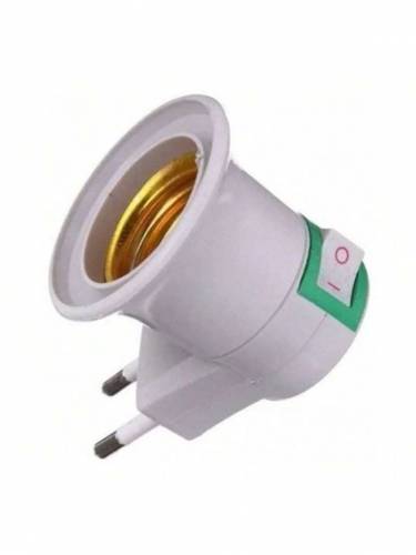 1PC LED Light Holder Bulb Adapter Converter Socket EU Plug PBT PP To E